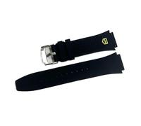 DKWOIS Cinturino in gomma da 18 mm con fibbia ad ardiglione, orologio sportivo confortevole, parti di ricambio for orologio da uomo(Black and yellow)