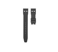 DKWOIS Cinturino in gomma morbida FKM in fluorogomma compatibile con cinturino IWC Big Pilot Portofino TOP con rivetto(Black,21MM_SILVER FOLDING CLASP)