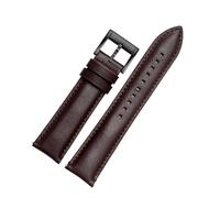 DKWOIS Cinturino in pelle di vacchetta da 20 mm e 22 mm compatibile con bracciale a sgancio rapido da uomo FOSSIL FS4835 FS5237 ME3052 FTW1114(Brown black,22mm)