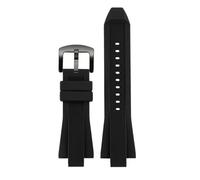 DKWOIS Cinturino in silicone compatibile con Michael Kors Bracciale MK 8184 8729 9020 MK8152 MK9020 9026 8296 8445 Cinturino da uomo 29x13mm Arancione Blu(Black-black buckle)