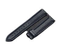 DKWOIS Cinturino in vera pelle 12/13/14/15/16/17/18/19/20/21/22/23/24 mm for uomo e donna, universale, in pelle bovina, sostituibile, cinturino for orologio, marrone(Blue no buckle,19mm)