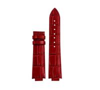 DKWOIS Compatibile Con Cinturino For Orologio LV Louis Vuitton Tambour Watch Belt Q114k Q1121 Cinturino For Orologio In Pelle Bovina A Sgancio Rapido Rialzato 18x10mm 21x12mm(Red no buckle)