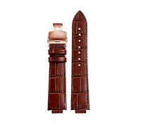 DKWOIS Compatibile Con Cinturino For Orologio LV Louis Vuitton Tambour Watch Belt Q114k Q1121 Cinturino For Orologio In Pelle Bovina A Sgancio Rapido Rialzato 18x10mm 21x12mm(Brown rose gold)