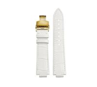 DKWOIS Compatibile Con Cinturino For Orologio LV Louis Vuitton Tambour Watch Belt Q114k Q1121 Cinturino For Orologio In Pelle Bovina A Sgancio Rapido Rialzato 18x10mm 21x12mm(White gold)