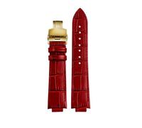 DKWOIS Compatibile Con Cinturino For Orologio LV Louis Vuitton Tambour Watch Belt Q114k Q1121 Cinturino For Orologio In Pelle Bovina A Sgancio Rapido Rialzato 18x10mm 21x12mm(Red gold)