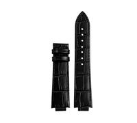 DKWOIS Compatibile Con Cinturino For Orologio LV Louis Vuitton Tambour Watch Belt Q114k Q1121 Cinturino For Orologio In Pelle Bovina A Sgancio Rapido Rialzato 18x10mm 21x12mm(Black no buckle)