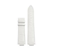DKWOIS Compatibile Con Cinturino For Orologio LV Louis Vuitton Tambour Watch Belt Q114k Q1121 Cinturino For Orologio In Pelle Bovina A Sgancio Rapido Rialzato 18x10mm 21x12mm(White no buckle)