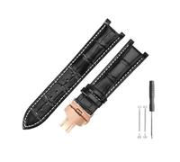 DKWOIS Compatibile con Gucci Uomo Donna Guess Concava Interfaccia Vera Pelle Solido Acciaio Fibbia a Farfalla Ya133309 Cinturino in Pelle di Vacchetta 2022mm(Black white-RS-B1,20x11mm)