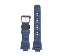 DKWOIS Compatibile Con Il Cinturino For Orologio Casio Steel Heart GST-B400 Series In Resina Modificata E Silicone. Cinturino Con Fibbia In Acciaio Con Motivo Ad Anello Migliorato.(Blue black)