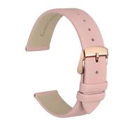 DKWOIS Elegante cinturino for orologio in vera pelle 8mm 10mm 12mm 14mm 16mm 18mm 20mm 22mm Cinturini di ricambio for braccialetto da donna(Light Pink-Rose,18mm)