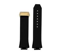 DKWOIS Il cinturino in silicone è compatibile con il cinturino Hengbao Yubo Big Bang Classic Fusion Yubo Convex Mouth da 27 mm a 17 mm.(Black gold)