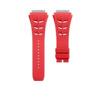 DKWOIS Interfaccia compatibile con cinturino in gomma for orologio Richard Mille RM30M/055/35 - Cinturino in fluoroelastomero importato con fibbia in acciaio(Red,115mm and 75mm)