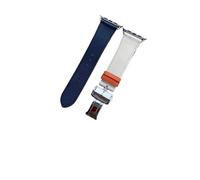 DKWOIS Kebitt compatibile con cinturini for orologi da uomo Ultra3 Strap Iwatch Series 1110 9 8 7 Cinturino in pelle 49mm 46MM 45mm 42MM 41mm(Blue White,49mm(For Ultra))