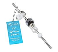 DL-pro Asta eccentrica Ø 5 mm 180 mm 18 cm asta di trazione adatta per lavandino scarico scarico asta orizzontale per rubinetto di scarico rubinetto tappo di scarico