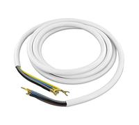 DL-pro Cavo di collegamento per piano cottura, 3 m, 5 x 2,5 mm², cavo tondo, cavo di collegamento per fornelli e forno con piano cottura, H05VV-F, bianco, linea di cottura con connettori a