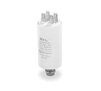 DL-pro Condensatore 10µF 450 V Ø 35 x 65 mm universale con pannelli AMP da 6,3 mm e vite di fissaggio M8 CBB60 per elettrodomestici elettrici