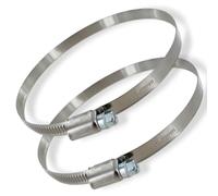 DL-pro Fascetta stringitubo 90-110 mm W2 in acciaio cromato per tubo di scarico da 100 mm, 1 pezzo