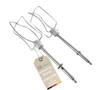 DL-pro Set frusta adatta per Tefal prep'line 8141, 8142, frullatore manuale XJ-901301, SS-989633, Moulinex - frusta frusta destra e sinistra, lunghezza 183 mm