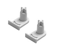 DL SERVICE 2 pezzi Presa per Cerniera porta Frigorifero, Congelatore compatibile con Bosch, Siemens cod. 00169301 169301, adatto anche a Miele 5384490, 25x15 mm