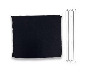 DL SERVICE Filtro Carbone per Cappa Aspirante Rigenerabile e Antiodore, 4 aste di fissaggio, compatibile con Elica modelli Elektra, Easy, Ico, Jasmine - F00439 misure 275x245 mm