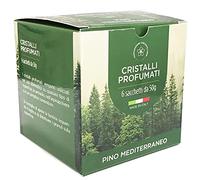 Granuli Profumati per aspirapolvere - Cristalli per ambiente - Scatola da 6 bustine da 50gr (Pino Mediterraneo)