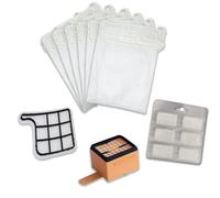 DL SERVICE Ricambi Kit adatto a Folletto Vk 135/136 | 6 Sacchetti + 1 Filtro Hepa + 1 Griglia Motore + 6 Profumi per Manutenzione e Pulizia del Folletto