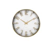 [DL] Wall Clock Elevated Glam bianco metallizzato
