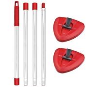 DLAIMI 2 basi per mocio rotante e 1 manico per mocio compatibili con Vileda Turbo Spin/Smart/EasyWring, bastone di ricambio regolabile da 76,2 a 147,3 cm, leggero e resistente