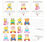 DLAIUSMALL Pocket Hug Token, A Little Pocket Hug Cuore (Animals-12 pezzi)
