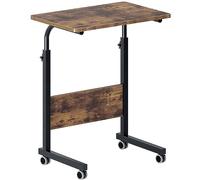 DlandHome 10CZZS05-1-60FG-DCA - Tavolino mobile da 59,6 cm, con ruote, regolabile, portatile, portatile, per letto, divano, stile retrò, 10CZZS05-1-60FG-DCA