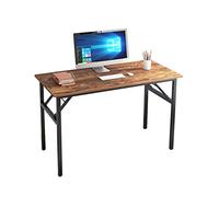 DlandHome Scrivania Casa e Ufficio, Pieghevole Salvaspazio 120 x 60cm, Tavolo da Lavoro o Studio per Computer o Laptop, Compatto e Robusto, Carico 136kg Max,