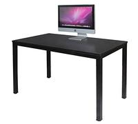 DlandHome Scrivania da Tavolo 120x60cm Compatta Robusta Scrivania da Ufficio Scrivania per Sala riunioni Scrivania da Lavoro, Nero
