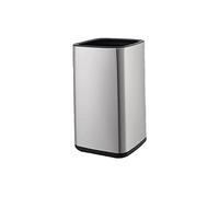 DLAZUM Cestino per la raccolta differenziata dei rifiuti in acciaio inox, cestino per la spazzatura per uso domestico, bidone a due piani senza coperchio, cestino per la carta strac,Silver-12l