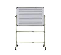 DLAZUM Lavagna Bianca bifacciale Mobile per la creazione di Musica con Pentagramma, Lavagna cancellabile a Secco, Angolo Regolabile in Altezza per la Scuola Domestica (60X90CM)