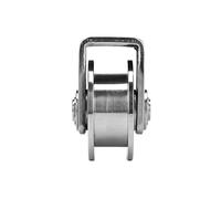 DLAZUM Ruota scanalata U/V/H in Acciaio Inossidabile 304, Ruota orientabile per cancello Scorrevole, cancello avvolgibile, Binario invertito, Macchine industriali,H Type-2 in