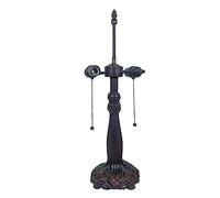 DLAZUM Solo Base di Ricambio per Lampada da Tavolo in Stile Tiffany, Base di Ricambio per Lampada in Resina Vintage, Base di Ricambio a 2 luci Adatta per paralumi in Vetro colorato da 12 Pollici, r