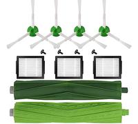 DLD 1 set di spazzole in gomma multi-superficie + 3 filtri HEPA + 4 spazzole di ricambio per iRobot Roomba i7 i7+/i7 Plus E5 E6 set aspirapolvere
