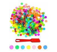 DLDIZM Magnetic Wand with 100 Colorful Bingo Chips, Transparent Plastic Counting Chips for Kids, Math Manipulatives Educational Learning Resources for Classroom Homeschool Montessori