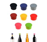 DLDIZM Tappi in Silicone per Vino 8 Pezzi Riutilizzabili a Tenuta Stagna, Tappi per Bottiglie di Vetro Prosecco Spumante Birra, Set 8 Colori Diversi per Conservazione Bevande in Casa o Bar