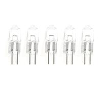 DLEDMOP 5PCS G4 Lampadine Alogene 12V 50W JC Tipo 2700K Luce Bianca Calda per Sotto Armadio Illuminazione Cucina Home Hotel Display Vetrina Non LED Alogena di Ricambio (50w)