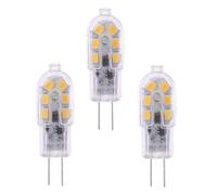 DLEDMOP G4 LED Lampadina 5 Pezzi 3W G4 Lampada AC/DC 12V Lampadina 3W Equivalenti A 25W Lampada Alogena Bianco Caldo 3000,White Shell,Warm White-5PCS