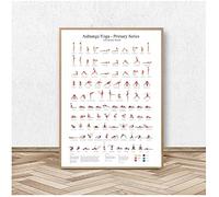 DLFALG Ashtanga Serie Primaria Yoga Poster Wall Art Picture Stampa Ragazze Fitness Regali Tela Pittura Palestra Yoga Room Decor-50x70cm Senza Cornice