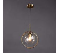 DLGGO Sferica Soggiorno Lampada da soffitto decorazioni Paese sfera di stile Lampadario in vetro rivestimento dell'oro moderna Industrial Design elegante lampada a sospensione Kitchen Island Bar Penda
