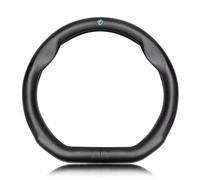 DLGJZS Coprivolante Auto per Alfa Romeo Stelvio,Pelle Microfibra Volante Cover Antiscivolo Traspirante Volante Protettore con Logo Emblema Auto Coprivolanti Accessori Interno,Classic-Black