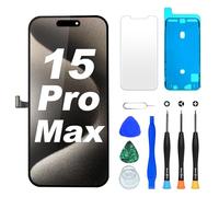 DlGl4U - Display per iPhone 15 Pro max LCD di ricambio, 6,7" Full HD 3D Touch True Tone Face ID per iPhone 15 Pro max Display Digitizer kit di riparazione