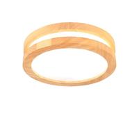 DLGLOLIN Plafoniera a LED in legno, 12 W, rotonda, moderna, plafoniere, luce bianca 6000 K, lampada da soffitto, per soggiorno, camera da letto, sala da pranzo, 20 cm