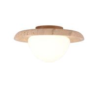 DLGLOLIN Plafoniera in Travertino Giallo LED Legno Lampada da Soffitto Luce Naturale Lampada da Soffitto in Pietra Naturale per Camera Soggiorno Cucina Corridoio