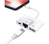 DLH Adattatore ETHERNET LIGHTNING/RJ45 per Apple iPhone e iPad