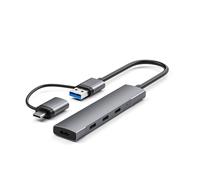 DLH DY-TU4995 docking station USB 3.2 Gen 1 (3.1 Gen 1) Type-A + Type-C Argento - Nouvo