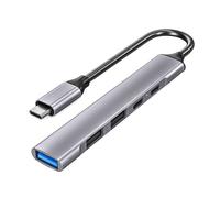 DLH - MOBILE ACCESSORIES USB-C (M) Adattatore HUB con 3 USB-A (F) e 2 USB-C (F) porte -